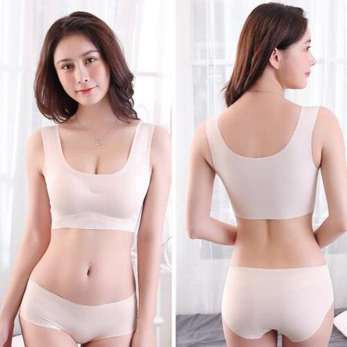 1834 Womens Underwear Lingerie Breathable Sports Bra No Steel Ring Gather Bra Comfortable Seamless Underwear Set Push Up Bra