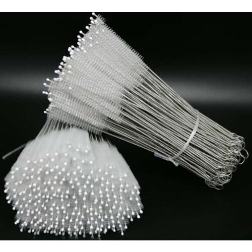 50/100pcs Nylon Tube Spiral Brushes Straw Set for Drinking Straws / Glasses / Keyboards / Jewelry Cleaning Brushes Clean Tools