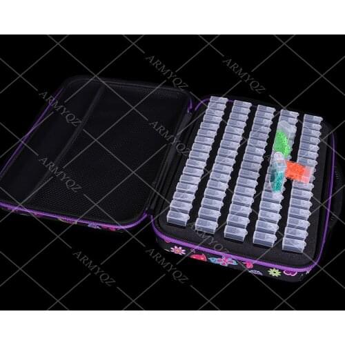 80 Bottles 5d Diamond Painting Accessories tools Storage Box Carry Case diamant painting tools Container Bag