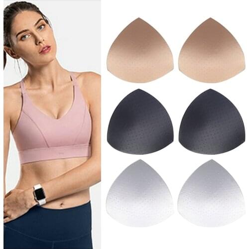 2/3/4Pairs Breatable Women Push Up Underwear Bra Pads Triangle Cups Breast Enhancer Removeable Swimsuit Bikini Inserts Padding