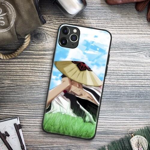 Shunsui Kyoraku Bleach Anime Manga Soft TPU Glass Phone Case for IPhone SE 6s 7 8 Plus X Xr Xs 11 12 Mini Pro Max Samsung