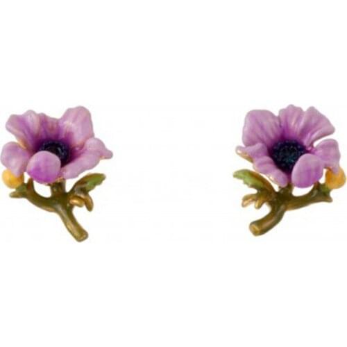 European and American Trend Explosion Earrings Fresh and Elegant Fashion Mini Enamel Glaze Flower Stud Earrings Earrings Women