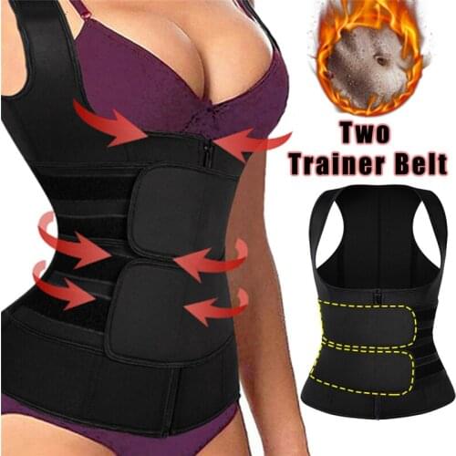 Waist Trainer Vest Sauna Sweat Neoprene Corset Slimming Belt Shapewear Cincher Tank Top Belly Shapers Reducing Girdles