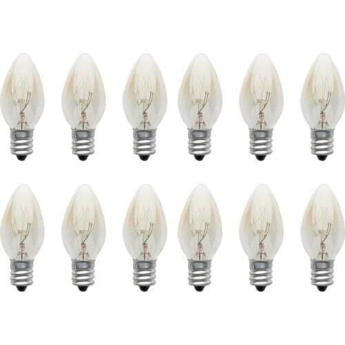 Light Bulb Incandescent Tungsten Night Lamp Bulb E12 Small Screw Mouth Salt Lamp Incense Lamp Small Night Lamp Incandescent