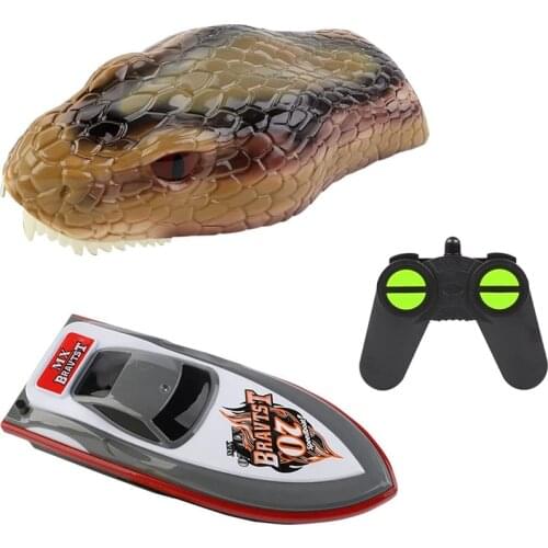 Remote Control Boat Python Head Toys 2.4G High-Speed Simulation Boa Head Boat Toys, Floating Spoof Toys for Adults Kids