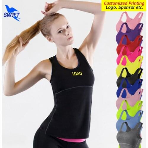 Customize LOGO Women Sports Tank Tops For Gym Vest Fitness Sleeveless T Shirt Sportswear Quick Dry Yoga Running Workout Clothes