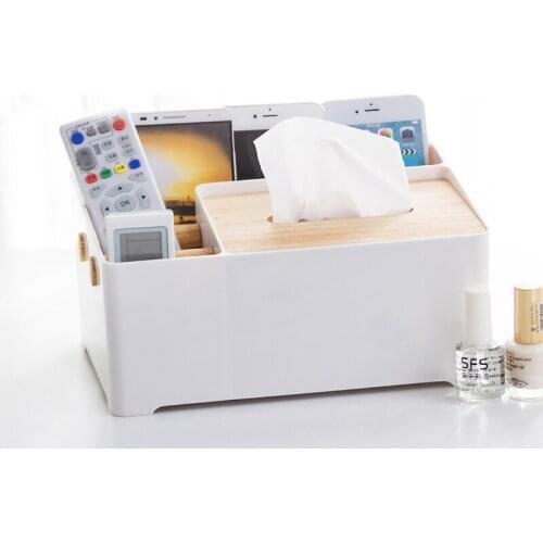 050 Home multifunctional Paper towel box remote control receiver box storage box 26.2*18.2*12.7cm