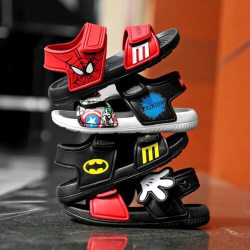 Fashion Disney Brand Spiderman Children Casual Shoes BatMan Kids Sandals Amercan Captain Marvel Hero Girls Boys Shoes Sneakers