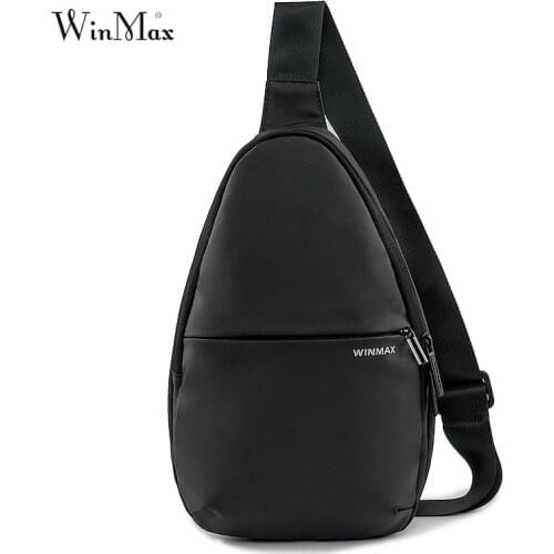 Fashion Black Casual Sling Chest Bag for Men Women One Single Shoulder Short Trip travel Bag Anti Theft Hands Free Crossbody bag