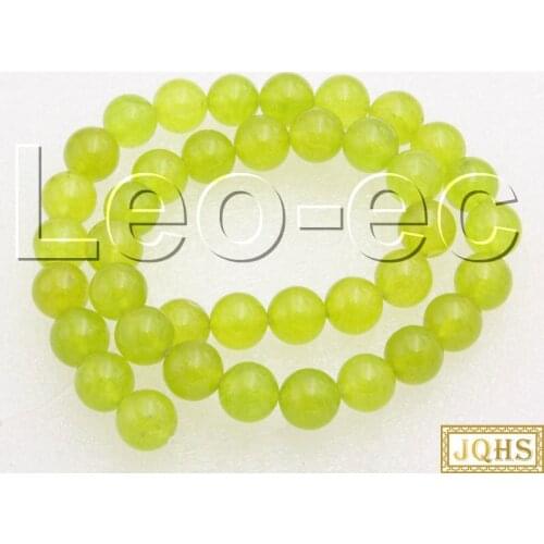 Natural 10mm green Jades Stone Loose Beads for Jewelry Making Strand 15" v1424