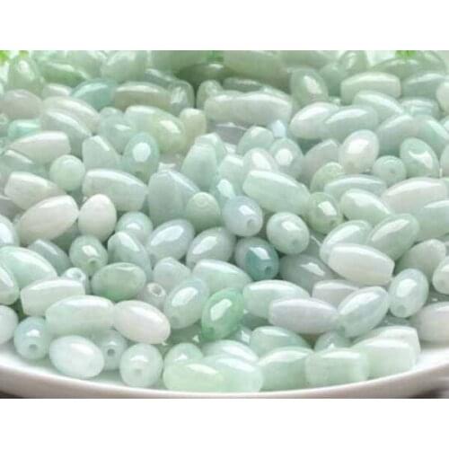 Jade loose beads natural road pass barrel beads transfer beads jade A goods DIY Yuzhu necklace bracelet with beads
