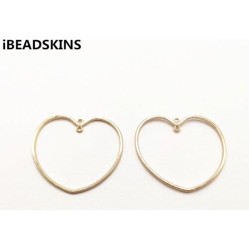 New arrival! 44x41mm 100pcs hearts shape charm for stud earrings,earrings accessories,Earring parts hand Made earring making