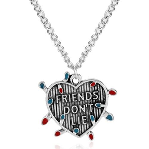 Stranger Things Anime Cosplay Letter Pendant High Quality Alloy Charm Choker Necklace Cosplay Accessories Gifts