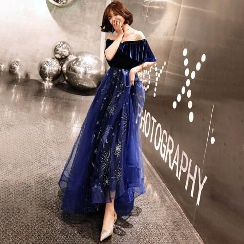 Special Occasion Dresses Boat Neck Elegant Appliques A-Line Ruffles Short Sleeves Floor-Length New Lady Formal Party Gown E1080