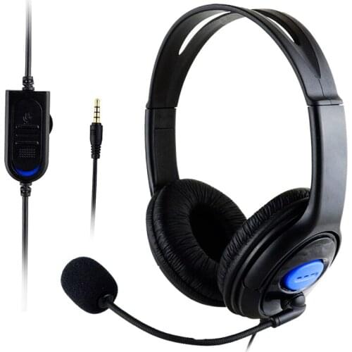 Wired Headphones Over Ear Gaming Headsets Music Stereo Earphone Flexible Adjustable Headset for PS4 Gamer Headphones With Mic