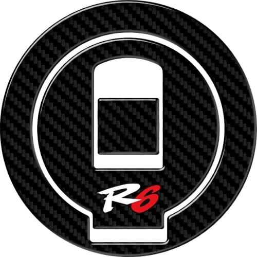 R6 sticker Tank Cap Cover Pad 98-99 Motorcycle Fuel Gas Cap Protector Decals Case for Yamaha YZF-R6 R6 1998 1999 3D Carbon