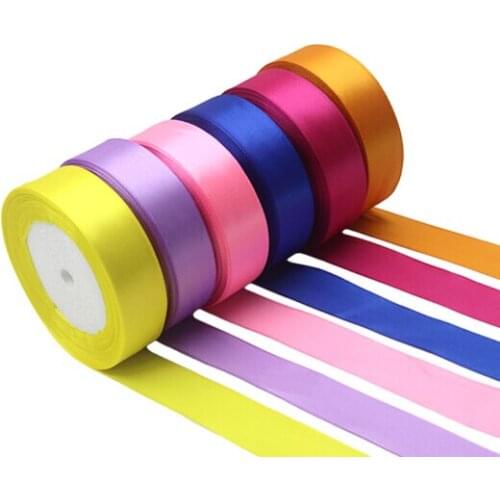 1" (25mm) Silk Satin Ribbon Wedding Party Festive Event Decoration Crafts Gifts Wrapping Apparel Sewing Fabric Supplies 33Colors