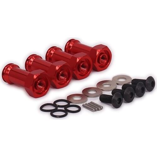 4PCS 24mm Alloy Wheel Extension Adapter For Rc Hobby Car 1/16 Traxxas Slash 12mm Hex Diam Truggy Off-Road CNC Monster Truck