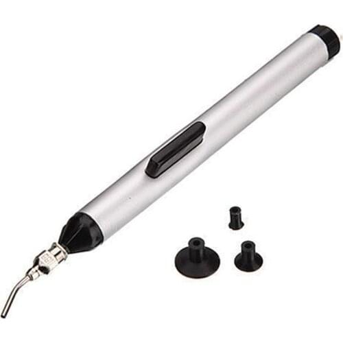 Vacuum Sucking Suction Pen Remover Sucker Pump IC SMD Tweezer Pick Up Tool Solder Desoldering with 3 Suction Headers