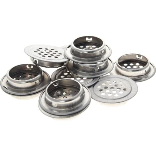 Air Vent 19/25/29/35/53mm Bottom Dia 304 Stainless Steel Round Shaped Mesh Hole Louver Smell Diffuser Car Kitchen Accessories