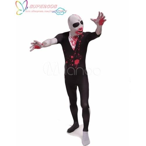 High Quality Halloween Carnival Party Blood Demon Dyeing Spandex Multicolor Zentai Suit