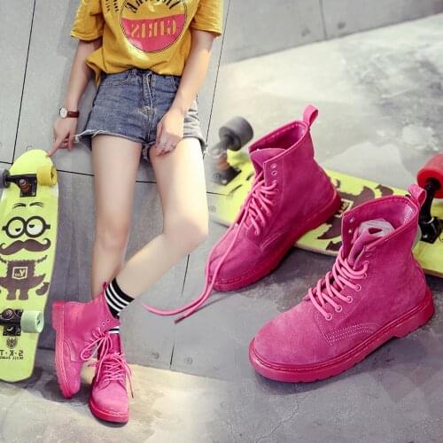 Women Shoes Circle Ankle Boots Suede Leather Women Flat Platform Short Boots Ladies Shoes Fashion Autumn Winter Boots