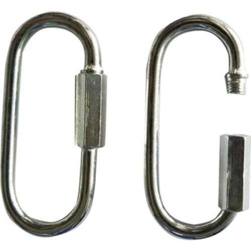 1Pair Quick Link Oval-shaped Carabiner Chain for Swing Set Outdoor Play Game Set Training Swing Playground Accessories