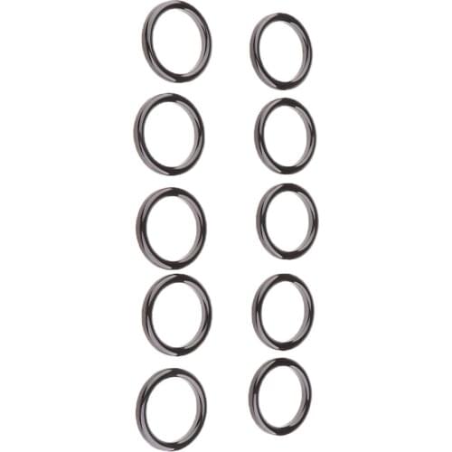 10PCS Black Fishing Rod Top Tip Ceramic Rings Guides Eyes Ring Sets Fish Pole Repair Replacement Parts 30mm