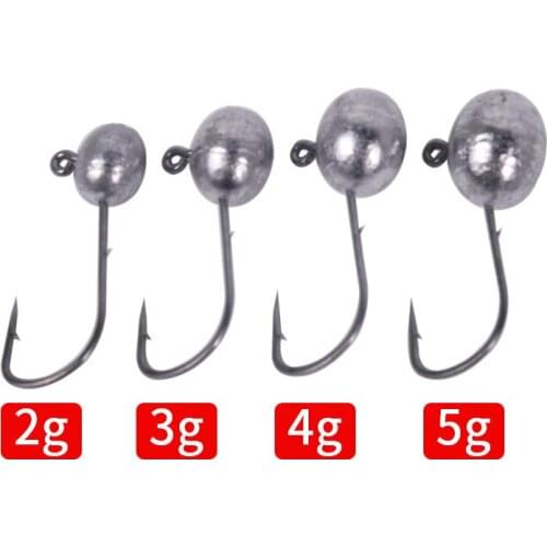 10Pcs/set NED Head Fishing Jig 2.5g 3.5g 5g 6g Hooks Stainless Steel Fishhook Fast Sinking Fishing Accessories