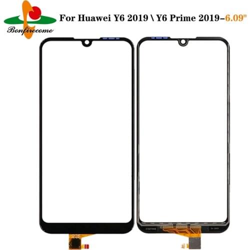 10Pcs\lot For Huawei Y6 2019 \Y6 Prime 2019 Touch Screen Touch Panel Sensor For Y6 Pro 2019 Digitizer Front Glass NO LCD