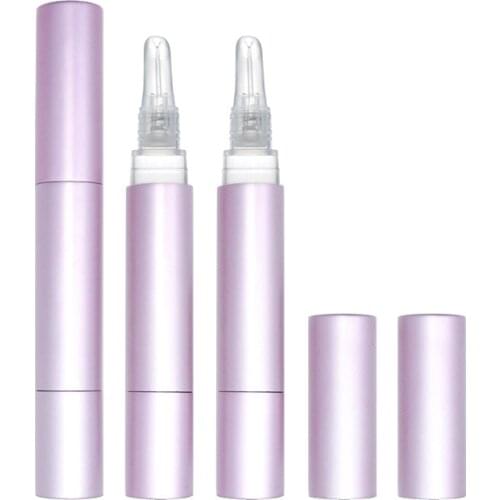 100Pcs 5ml Pink Twist Pens Empty Lip Gloss Pen Silicone Brush Tip Cosmetic Acne Oil Container Concealer Tubes