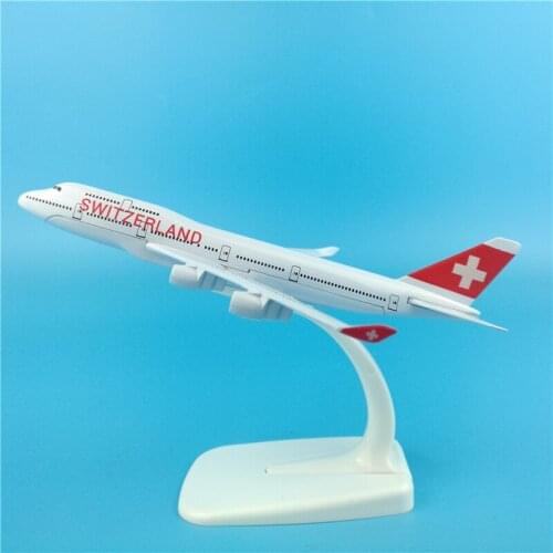16CM 1:400 Scale Swiss International Airlines Boeing B747 Metal Diecast Plane Model Aircraft Airplane Model Collectible