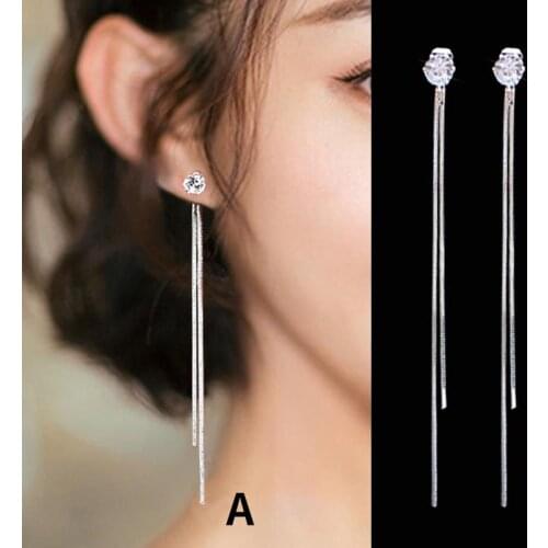 2021Long Tassel Butterfly Drop Silver Color Fashion Hanging Women Advanced Fairy Tassel Earrings Summer Jewelry Girls Party Gift