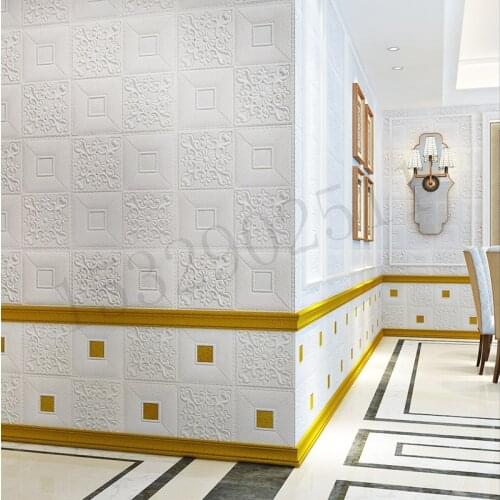 3D Wall Stickers ceiling sticker roof decoration Foam wallpaper stereo waterproof DIY TV background wallpaper decoration sticker