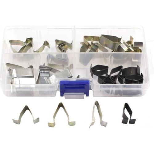 40Pcs Front Car SUV Interior Dashboard Panel Trim Clips U Type Fixed Metal Rivet