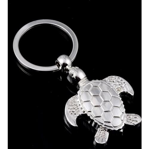 Zinc Alloy Tortoise Key Chain Ring Holder Car Keyring llavero Charms Turtle Bag Keyfobs Key Finder Creative Jewelry Gift J008