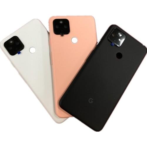 Back Cover For Google Pixel 4A 5G 6.2inch Housing Rear Door Phone Repair Replace Battery Case + Logo Camera Lens Side Buttons