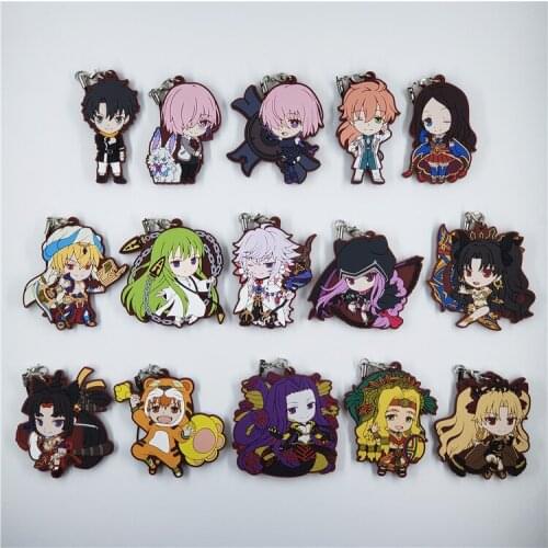 New Arrival Fate/Grand Order/Fate Apocrypha Original Japanese Anime Figure Rubber Mobile Phone Charms/Key Chain/Strap