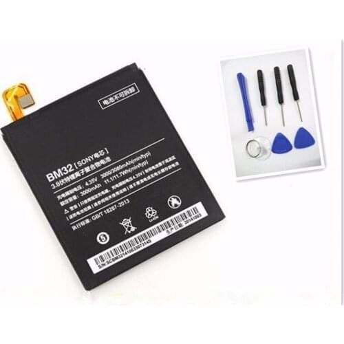 + Tools ! AZK 1 PC 100% New 3000MAH BM32 Battery For Xiaomi MIUI Mi 4 Mi4 M4 Battery Batterie Bateria 64GB 16GB Cell phone