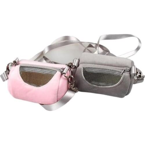 Pet Cage Cross Body Accessories Cylinder Design Soft Practical House Travel Portable Squirrel Visible Mesh Hamster Carrier Bags