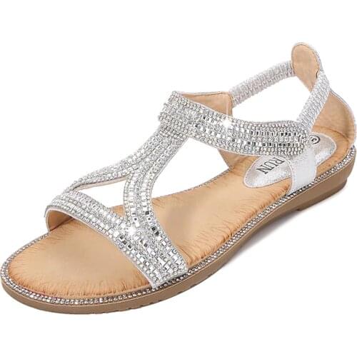 Summer Women Sandals Flats Sandals Ladies Fashion Rome Style Footwear Open Toe Womens Shoes Plus Size