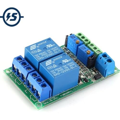 LM393 Voltage Comparator Module Relay Control Circuit 12V 2CH For Automotive Circuit Modification Circuit Application Test