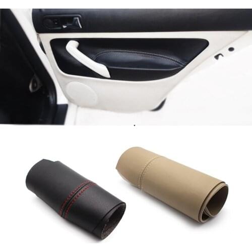 RHD Car Microfiber Leather Door Panel Armrest Handle Cover Trim For VW Golf MK4 Bora Jetta 1998 1999 2000 2001 2002 2003 - 2006