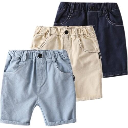 2021 New Boys Pant Summer Shorts For Boys Fashion Childrens Clothing Beach Shorts Cotton Baby Boy Clothes Trousers 2-10Y