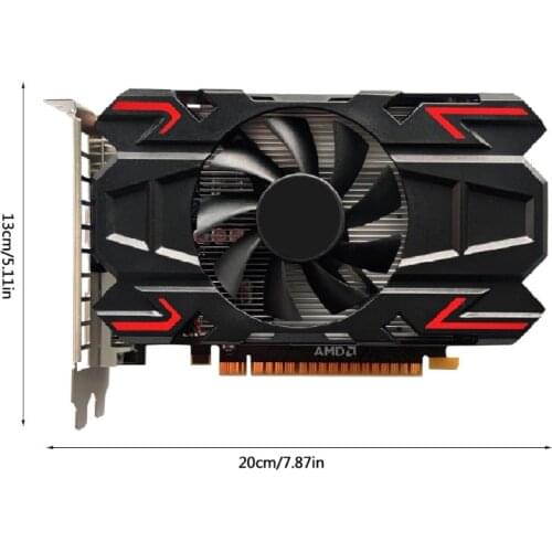 2021 New High Definition HD7670 Pci-e2.0 Discrete Graphics Card 4GB DDR5 128 bit HDMI-Compatible for Professional Player