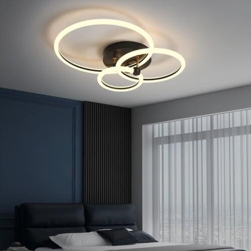 Hot New LED ceiling lights For Livingroom Bedroom Studyroom ceiling lamp Gold/Black Modern ceiling light fixtures AC110V 220V