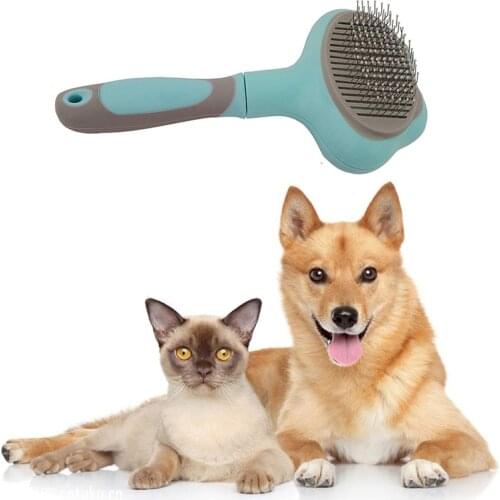 Self Cleaning Slicker Brush for Dog and Cat Removes Undercoat Tangled Hair Massages Pet Comb Improves Circulation