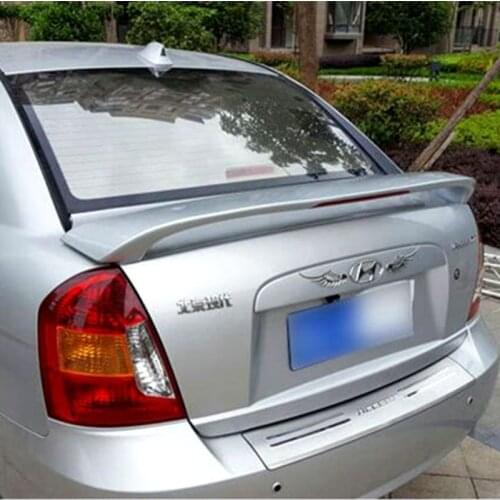 For Hyundai Accent 2008-2013 ABS Material Car Rear Wing Spoiler With LED Light
