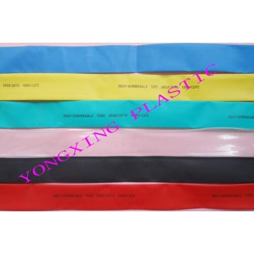 6Meter/set 30mm heat shrink tubing red yellow blue green black transparent each 1 meter shrink ratio 2:1