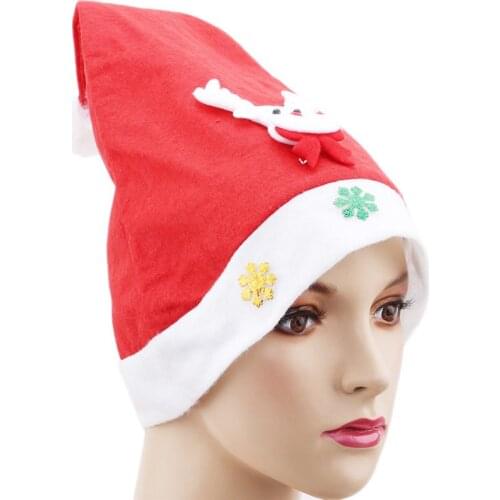 2019 Traditional Red And White Christmas Santa Claus Hats For Kids Party Favors Decoration Christmas Hat Adult Child